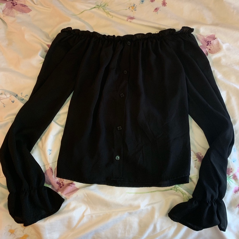 Black Off The Shoulder Blouse